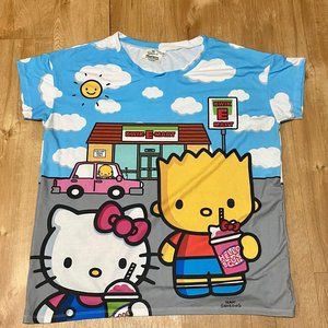 Sanrio Hello Kitty Simpsons Kwik E Mart Bart Shirt